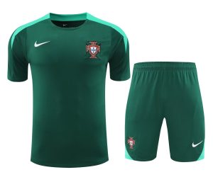 2024 Portugal Pre-match Training Green Shirt+Shorts 1:1 Thai Quality