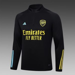 2023/2024 Arsenal Half-Pull Training Suit Black Football Shirt 1:1 Thai Quality