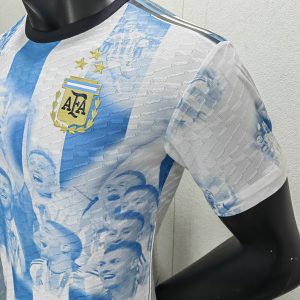 2022 Player Version Argentina Home Champion Commemorative Edition Jersey