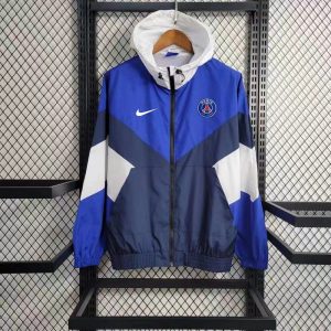 2023/2024 PSG Windbreaker Blue And White Jersey