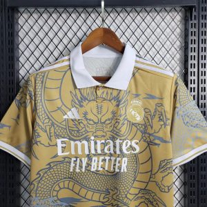 2023/2024 Real Madrid Chinese Gold Dragon Football Shirt