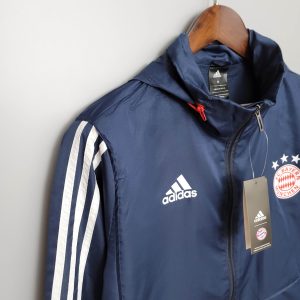 2021 Windbreaker Football Jersey Bayern Munich Royal Blue 1:1 Thai Quality