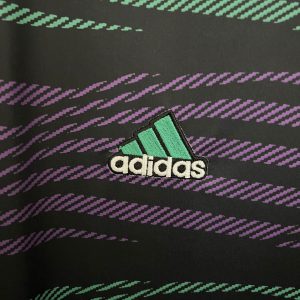 2023/2024 Real Madrid Training Wear Green And Purple Stripes Football Shirt