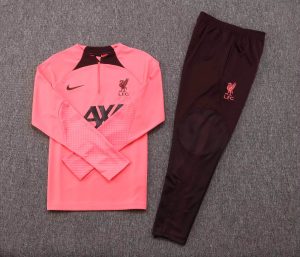 2022/2023 Liverpool Half-Pull Training Suit Pink Jersey 1:1 Thai Quality