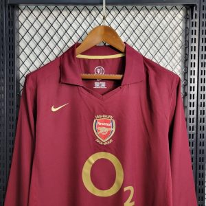 2005/2006 Retro Long Sleeve Arsenal Home Football Shirt 1:1 Thai Quality