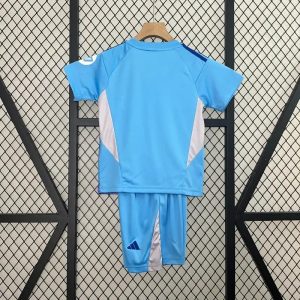 2024/2025 Kids Size Real Madrid Blue Goalkeeper Football Shirt 1:1 Thai Quality