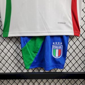 2024 Kids Size Italy Away Soccer Shirt  1:1 Thai Quality