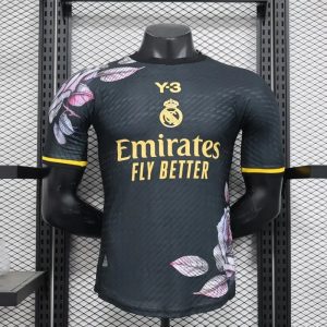 2024/2025 Player Version Real Madrid Y-3 Special Edition Black Gold Football Shirt 1:1 Thai Quality