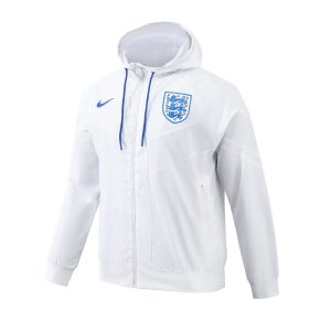 2024 England Windbreaker White Soccer Jersey