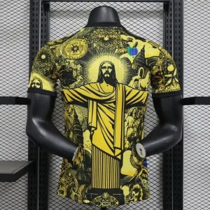 2024 Player Version Brazil Special Edition Yellow Goddess Soccer Jersey