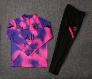 2021/2022 Psg Paris Saint-Germain Half-Pull Training Suit Pink