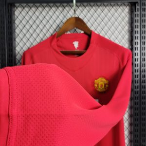 2007-2008 Retro Long Sleeve Manchester United Home Football Shirt 1:1 Thai Quality