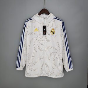 2021/2022 Real Madrid Jersey Windbreaker White(Blue Edge)