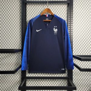 2018 Retro Long Sleeve FIFA World Cup France Home Football Shirt