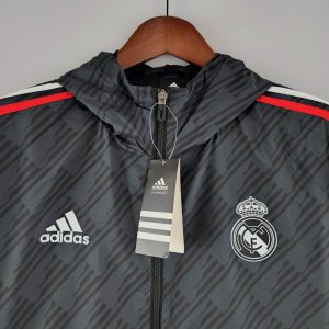 2022/2023 Real Madrid Jersey Windbreaker Black Red And White Edge