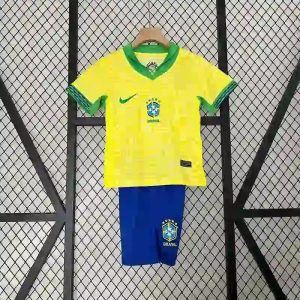 2024 Kids Size Brazil Home Soccer Jersey