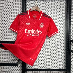 2024/2025 Real Madrid Training Wear Red Football Shirt 1:1 Thai Quality