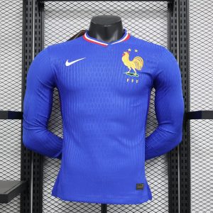 2024 Long Sleeve Player Version France Home Football Shirt 1:1 Thai Quality