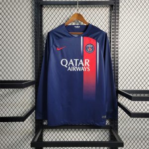 2023/2024 Long Sleeve PSG  Home Football Shirt