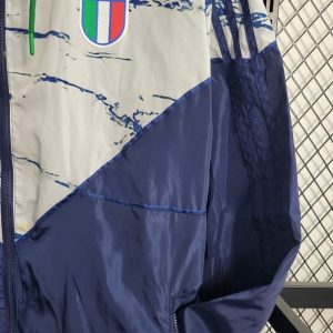 2023/2024 Italy Windbreaker White-Blue Jersey