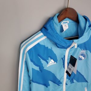 2021/2022 Real Madrid Jersey Windbreaker Blue Camouflage