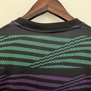 2023/2024 Real Madrid Training Wear Green And Purple Stripes Football Shirt