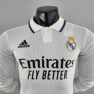 2022/2023 Long Sleeve Player Version Real Madrid Home