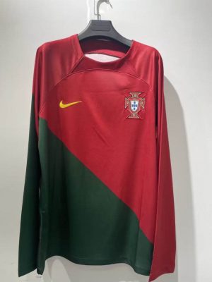 2022 FIFA World Cup Long Sleeves Portugal Home Football Shirt