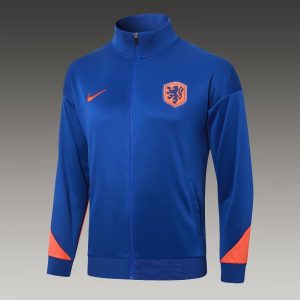 2024 Netherlands Long Zipped Jacket Blue Football Shirt 1:1 Thai Quality