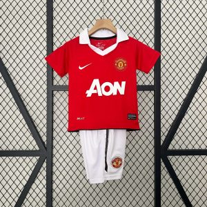 2010/2011 Retro Kids Size Manchester United Home Football Shirt 1:1 Thai Quality