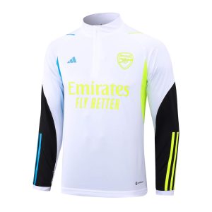 2023/2024 Arsenal Half-Pull Training Suit Royal White Football Shirt 1:1 Thai Quality