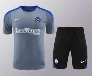 2024/2025 Inter Milan pre-match training Grey Shirt+Shorts 1:1 Thai Quality