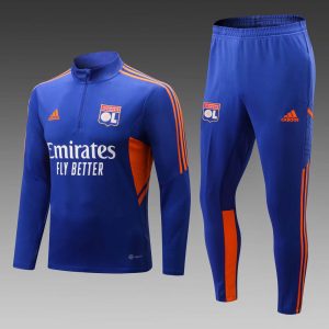 2022/2023 Lyon Half-Pull Training Suit Blue Football Shirt