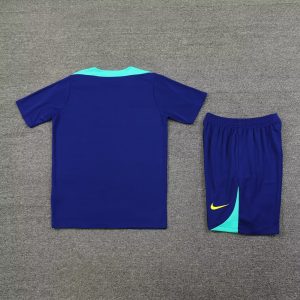 2024 Brazil pre-match training Blue Shirt+Shorts 1:1 Thai Quality