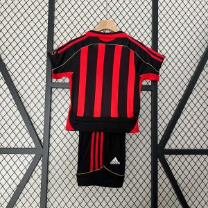 2006/2007 Retro Kids Size AC Milan Home Soccer Jersey 1:1 Thai Quality