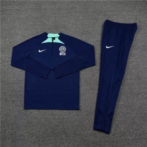 2022/2023 Internazionale Milan Half-Pull Training Suit Royal Blue Football Jersey 1:1  Thai Quality