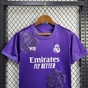 2024/2025 Kids Size Real Madrid Purple Y-3 Special Edition Football Shirt 1:1 Thai Quality