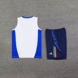 2024 Italy Pre-match training White Jersey+Shorts 1:1 Thai Quality