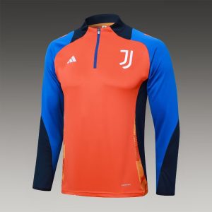 2024/2025 Juventus Half-Pull Training Suit Orange Football Shirt 1:1 Thai Quality Set