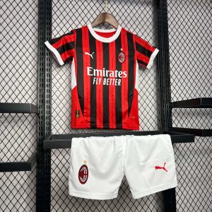 2024/2025 Kids Size AC Milan Home Soccer Jersey 1:1 Thai Quality