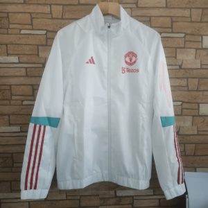 2023/2024 Manchester United Windbreaker White Red Edge