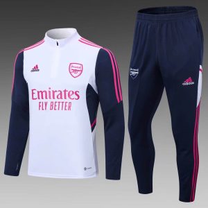 2022/2023 Arsenal Half-Pull Training Suit White Football Shirt 1:1 Thai Quality