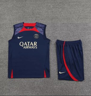 2023/2024 Psg Paris Saint-Germain pre-match training Bule Jersey+Shorts 1:1 Thai Quality