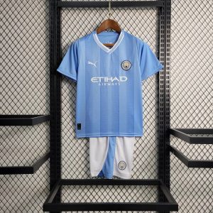 2023/2024 Kids Size Manchester City Home Football Shirt 1:1 Thai Quality