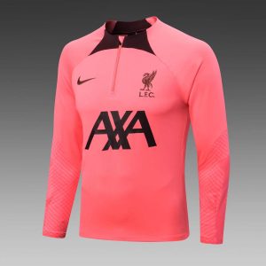 2022/2023 Liverpool Half-Pull Training Suit Pink Jersey 1:1 Thai Quality