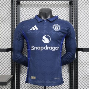 2024/2025 Long Sleeve Player Version Manchester United Away Football Shirt  1:1 Thai Quality