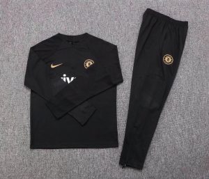 2022/2023 Chelsea Half-Pull Training Suit Black Football Shirt 1:1 Thai Quality