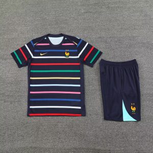 2024 France pre-match training Color Pattern Shirt+Shorts 1:1 Thai Quality