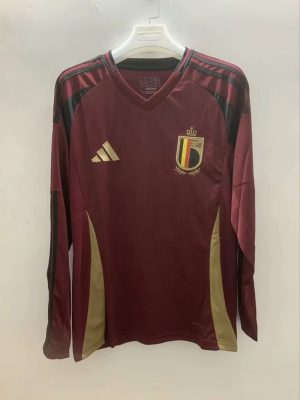 2024 Long Sleeve Belgium National Team Home Football Shirt 1:1 Thai Quality