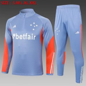 2024/2025 Cruzeiro Half-Pull Training Suit grey Football Shirt 1:1 Thai Quality